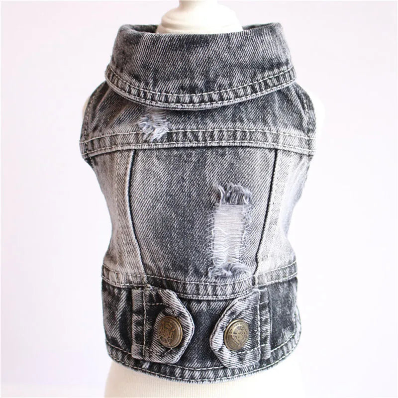 Thin pet dog coat Cool Dog Jeans Jacket for small medium dogs