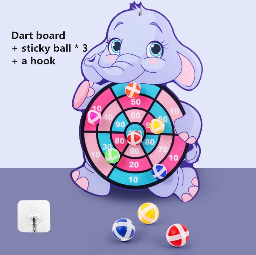 Child Montessori Toys for Kids 2 to 4 Years Old Cartoon Animal Dart Board