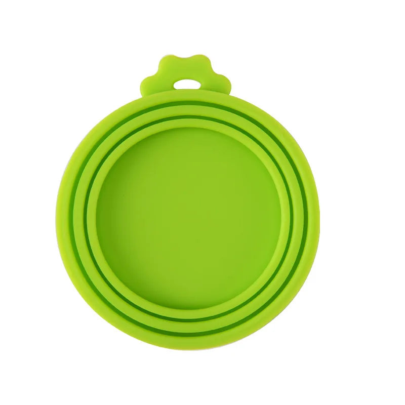 A set Reusable Pet Food Can Cover and Spoon Portable