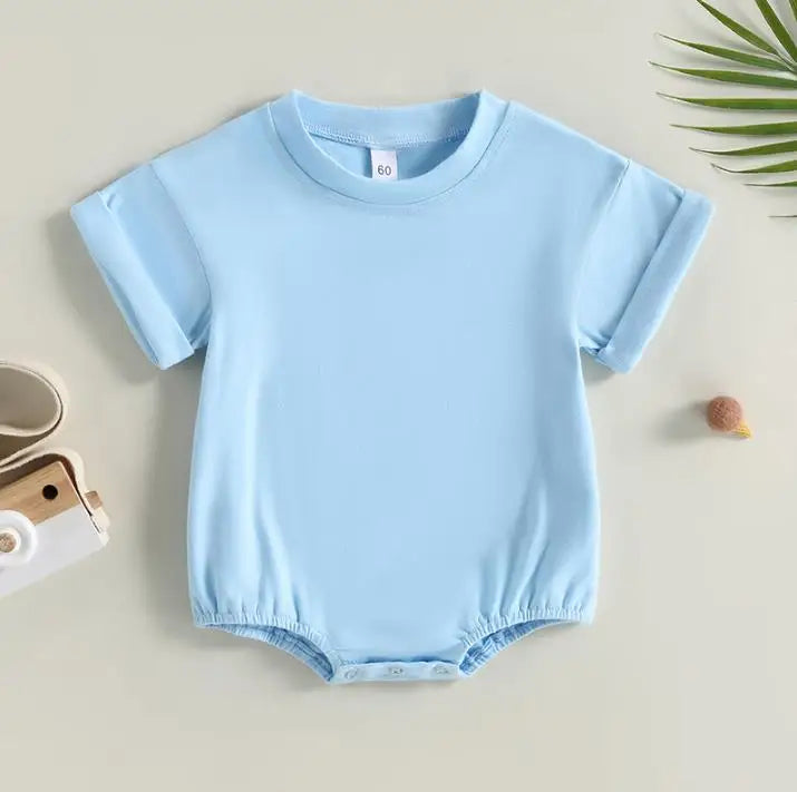 Unisex Baby Boy Girl Solid Color Short