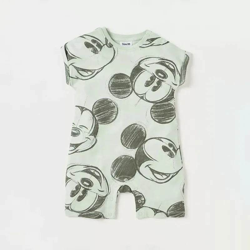 2Pcs Mickey Mouse Printed Baby Rompers