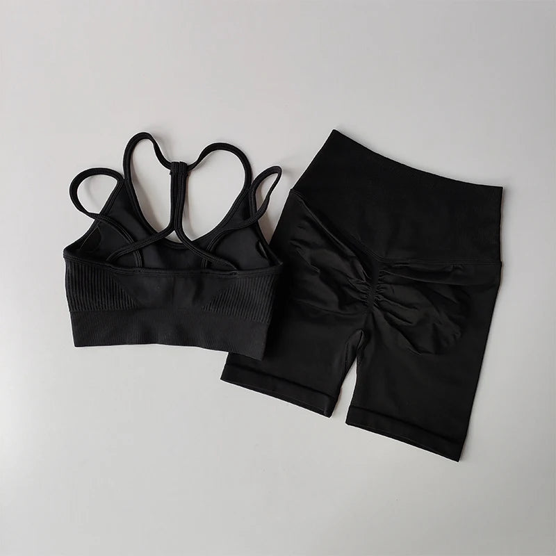 Peach High Waist Hip Lifting Sports Set